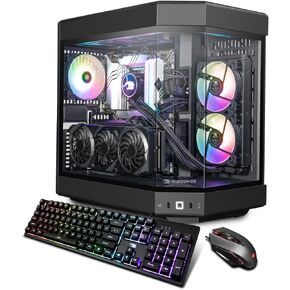 iBuyPower Pro Y60 Gaming PC Computer Desktop Y60BI9N4701 (Intel i9-13900KF 3.0 GHz, Nvidia GeForce RTX 4070 12GB, 32 GB 5200 MHz DDR5 RAM, 1TB NVMe SSD, WiFi Ready, Windows 11 Home),Black in Kuwait