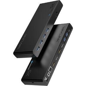 USB C Docking Station with 65W Laptop Charging,Monitor Docking Station Ultra HD Multiple Display Dock with HDMI & DisplayPort, Gigabit Ethernet, 6×USB 3.0, Supports Windows, Mac OS,for HP,Dell