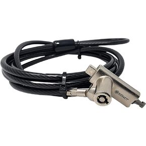 3 in 1 Black Notebook/Laptop Lock for Kensington, Nano, and Wedge Security Slots