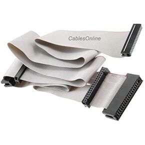 CablesOnline 24-inch Universal Floppy Drive Ribbon Cable for 3.5 or 5.25in Drives, FF-001