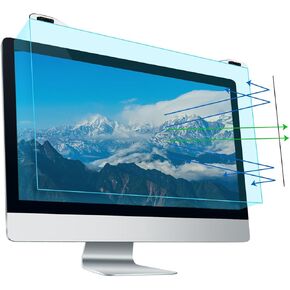 MOSISO 20-22 inch Computer Blue Light Blocking Screen Protector AR Anti Glare Eye Protection Filter Film for Diagonal 20,21.5,22 inch 16:9 Widescreen Desktop PC LED Monitor(19.29x12.48 inch/L x W)