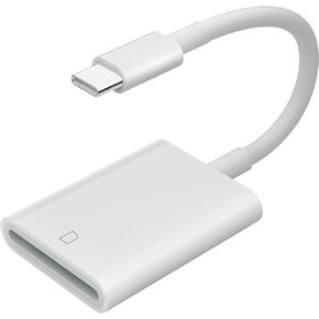 TIANSONG USB C SD Card Reader for Mac/iPhone 15/iPad/MacBook,USB-C Memroy Card Reader USB C to SD Card Adapter Trail Game Camera Viewer for MacBook Air/Pro iMac M1 M2 Android Galaxy S22/S23 (White)