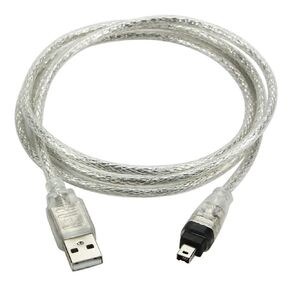 USB 2.0 Male to Firewire IEEE 1394 4 Pin Male iLink Adapter Cord Cable for Sony DCR-TRV75E DV