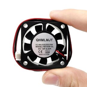 3D Printer Fan 12V, FSY40S12M, 40mm 12 Volt Fan 0.08A DC Mini Quiet Cooling Fan 40X40X10mm for 3D Printer, DVR and Other Small Appliances Series Repair Replacement (12V 0.08A)
