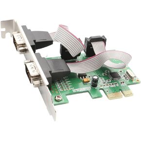 IO Crest 2 Port Serial PCI-e 1.0 x 1 with Full and Low Profile Brackets SI-PEX15037