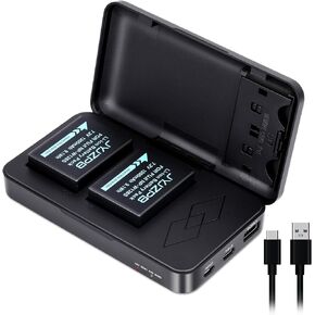 JYJZPB NP-W126S Battery and DB Battery Charger Case Fit for Fujifilm X-T3 X-T2 X-T1 X-A5 X-A10 X-A7 X-A5 X-A3 X-A2 X-A1 Fujifilm X-T20 X-T10 X-T30 X-T100 X-T200, with Two NP-W126S Batteries