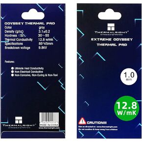 وسادة حرارية من Thermalright مقاس 1.5 مم 12.8 واط/mK، 85x45x1.5 مم، مقاومة للحرارة غير موصلة، وسادات حرارية من السيليكون Odyssey للكمبيوتر الشخصي PS5 PS4، وحدة تبريد الكمبيوتر المحمول GPU/CPU/SSD/VRAM/مبرد LED