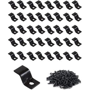 Table Top Fasteners, Z Clips for Table Tops 40 Packs (Black)