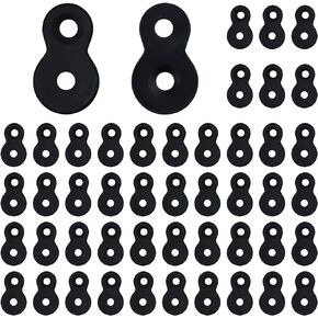 48 Pcs Figure 8 Fastener Steel Table Top Fastener Heavy Duty Hardware Desk Top Fastener for Wood,12 Gauge Steel,Table Top Connector Bracket Desk Top Fasteners Clip,Black