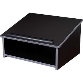 OEF Furnishings Portable Tabletop Lectern with Bookstop and Storage Shelf, Mahogany in Kuwait