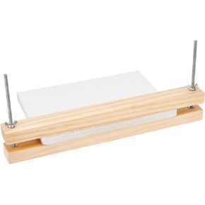 BENECREAT Wooden Bookbinding Press Large Press Bookbinder 15x1.5 Inch Flat Paper Press Machine Wood Form Factor Padding Press for Home, School, Office DIY Bookbinding