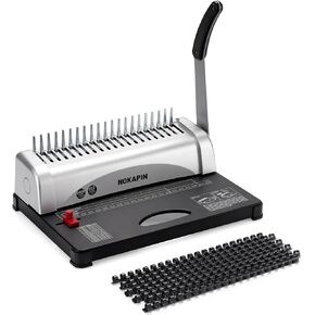 Binding Machine,Book Binder Machine 21-Holes, 450 Sheets,Comb Binding Machine with Starter Kit 100 PCS 3/8'' Comb Binding Spines,Spiral Binding Machine for Letter Size, A4, A5 or Smaller Sizes