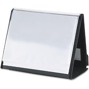 Cardinal Easel ShowFile Presentation Book, 20 Pockets, Holds 40 Letter-Size Sheets, Horizontal Display, Customizable Cover, Black (52132)