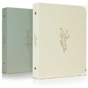 Aesthetic 6 Ring A5 Binder Set of 2 - The Perfect Small 0.75 Inch Planner Binder for Journaling or Collections - Refillable Notebook Holder with Pocket