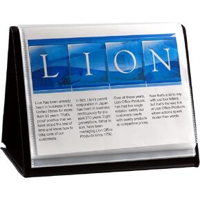 Lion Flip-N-Tell Display Book-N-Easel، Letter، 20 جيبًا مزدوج الجوانب، عموديًا، 1 كتاب عرض الحامل (39009-V) in Kuwait