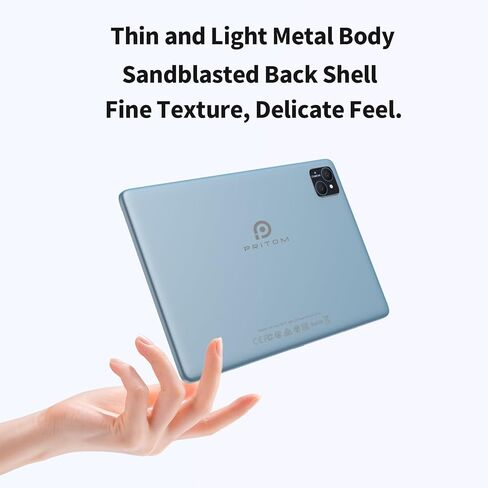 PRITOM 2024 أحدث جهاز لوحي يعمل بنظام Android 13 مقاس 10 بوصة مع ذاكرة وصول عشوائي سعتها 8 جيجابايت + ذاكرة تخزين داخلية 128 جيجابايت، توسيع 1 تيرابايت، معالج ثماني النواة 2.0 جيجا هرتز، شاشة IPS HD، دعم 5G WiFi، GPS، بلوتوث 5.0 مع لوحة مفاتيح وماوس وحافظ in Kuwait