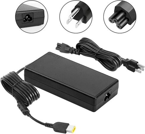 شاحن الكمبيوتر المحمول 170 واط محول تيار متردد لجهاز Lenovo Thinkpad P1 P15 P17 W540 W541 E440 E450 E555 T460p T540p، لـ Legion 5 5P S7 Y530 Y540 Y545 Y720 Y730 Y7000 سلك إمداد طاقة الكمبيوتر in Kuwait