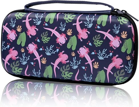 WtallasiSei Axolotl Carry Case Compatible With Nintendo Switch Lite And Switch Oled, Hard Portable Travel Storage Bag For Accessories Console in Saudi Arabia