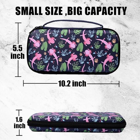 WtallasiSei Axolotl Carry Case Compatible With Nintendo Switch Lite And Switch Oled, Hard Portable Travel Storage Bag For Accessories Console in Saudi Arabia