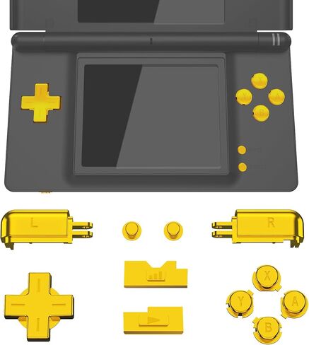 مجموعة كاملة من الأزرار البديلة باللون الأرجواني الشديد لوحدة التحكم المحمولة نينتندو DS Lite، لوحة D مخصصة A B X Y Start Select R L Power Volume Keys لـ Nintendo DS Lite NDSL - وحدة التحكم غير متضمنة in Kuwait