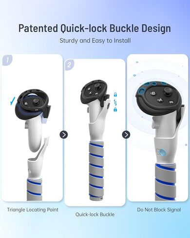 ZYBER Controller Extensions Gorilla Tag Long Arms for Meta Quest 3, 3-in-1 Beat Saber Handles Golf Club Attachment VR Sticks Controller Grips for Oculus Quest 3, Enhance VR Gaming Accessories in Kuwait