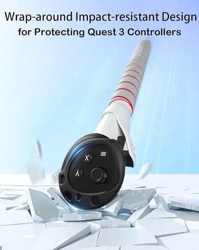 ZYBER Controller Extensions Gorilla Tag Long Arms for Meta Quest 3, 3-in-1 Beat Saber Handles Golf Club Attachment VR Sticks Controller Grips for Oculus Quest 3, Enhance VR Gaming Accessories in Kuwait