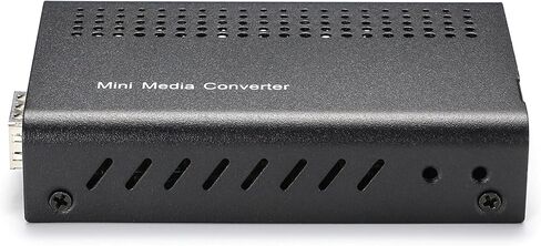 QSFPTEK 1G Gigabit Ethernet PoE+ Media Converter, Fiber to Ethernet Converter with 1x 10/100/1000Base-T to 1x 100/1000Base-X SFP Slot, AC 100V~240V or DC 5~12V Optional in Saudi Arabia