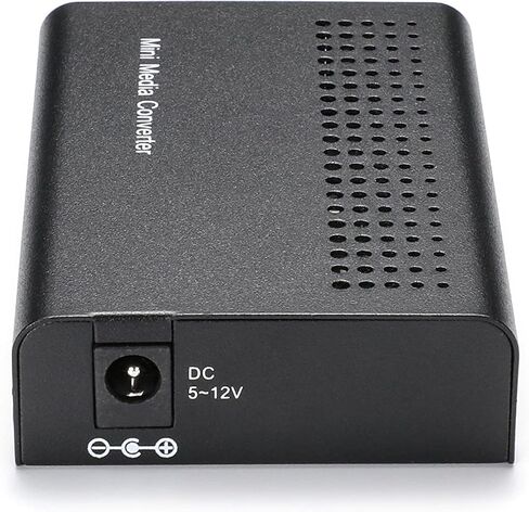 QSFPTEK 1G Gigabit Ethernet PoE+ Media Converter, Fiber to Ethernet Converter with 1x 10/100/1000Base-T to 1x 100/1000Base-X SFP Slot, AC 100V~240V or DC 5~12V Optional in Saudi Arabia