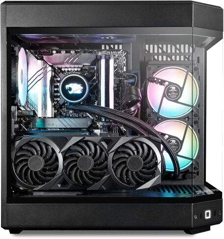 iBuyPower Pro Y60 Gaming PC Computer Desktop Y60BI9N4701 (Intel i9-13900KF 3.0 GHz, Nvidia GeForce RTX 4070 12GB, 32 GB 5200 MHz DDR5 RAM, 1TB NVMe SSD, WiFi Ready, Windows 11 Home),Black in Kuwait