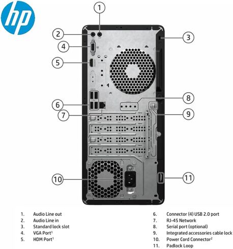 سطح المكتب HP 2024 Business Tower | معالج إنتل الجيل الثاني عشر (معالج i3-12100) | 16 جيجا رام | تخزين 2 تيرابايت (1 تيرابايت SSD مع 1 تيرابايت HDD) | اتش دي ام اي | في جي ايه | دي في دي آر دبليو | واي فاي | 2- دعم الشاشة | ويندوز 11 برو in Kuwait