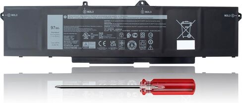 ANCBD 9JRV0 بطارية كمبيوتر محمول لـ Dell Precision 15 3561 3571 3581 Latitude 15 5521 5531 for Alienware m17 R5 m18 R1 AMD Series 9JRVO 00P3TJ 0P3TJ 0R05P0 R05P0 05RGW 005RGW 53XP7 053XP7 11.4V / 97 واط ساعي in Saudi Arabia