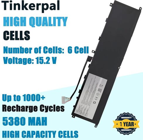 بطارية كمبيوتر محمول Tinkerpal BTY-M6L متوافقة مع MSI GS65 Stealth Thin 8RE 9RE PS42 8RB P65 8RF Creator 8RD 8RE MS-16Q2 MS-16Q3 PS63 Modern 8RC GS75 8SG Series MS-16Q2 MS-16Q2115.2V 80.25WH 6 خلايا in Kuwait