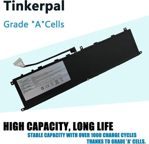 بطارية كمبيوتر محمول Tinkerpal BTY-M6L متوافقة مع MSI GS65 Stealth Thin 8RE 9RE PS42 8RB P65 8RF Creator 8RD 8RE MS-16Q2 MS-16Q3 PS63 Modern 8RC GS75 8SG Series MS-16Q2 MS-16Q2115.2V 80.25WH 6 خلايا in Kuwait