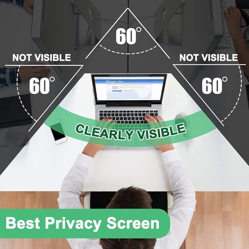 شاشة خصوصية للكمبيوتر المحمول مقاس 14 بوصة قابلة للإزالة بنسبة 16:9، واقي شاشة بفلتر للخصوصية، متوافق مع Hp Dell Acer Lenovo ThinkPad Samsung Asus Sony، درع خصوصية الكمبيوتر المحمول مضاد للوهج ومضاد للضوء الأزرق in Kuwait