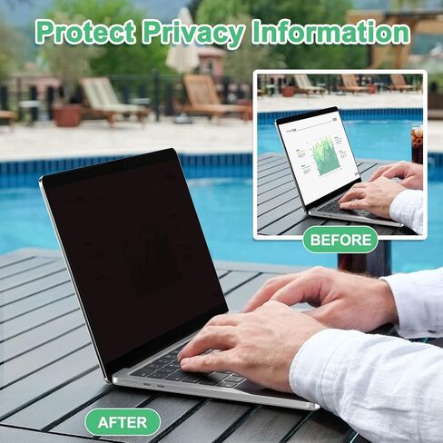 شاشة خصوصية للكمبيوتر المحمول مقاس 14 بوصة قابلة للإزالة بنسبة 16:9، واقي شاشة بفلتر للخصوصية، متوافق مع Hp Dell Acer Lenovo ThinkPad Samsung Asus Sony، درع خصوصية الكمبيوتر المحمول مضاد للوهج ومضاد للضوء الأزرق in Kuwait