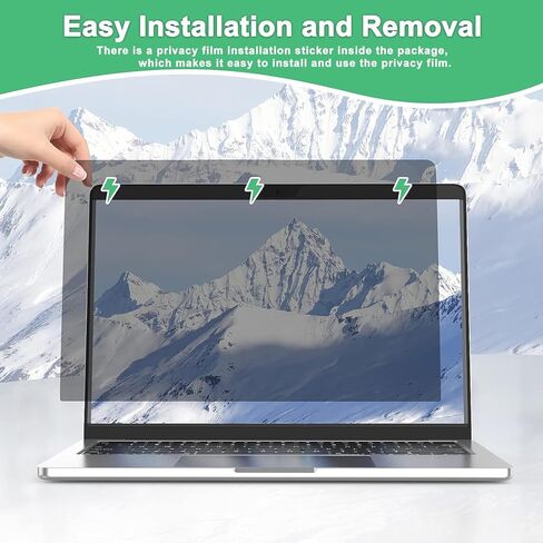 شاشة خصوصية للكمبيوتر المحمول مقاس 14 بوصة قابلة للإزالة بنسبة 16:9، واقي شاشة بفلتر للخصوصية، متوافق مع Hp Dell Acer Lenovo ThinkPad Samsung Asus Sony، درع خصوصية الكمبيوتر المحمول مضاد للوهج ومضاد للضوء الأزرق in Kuwait