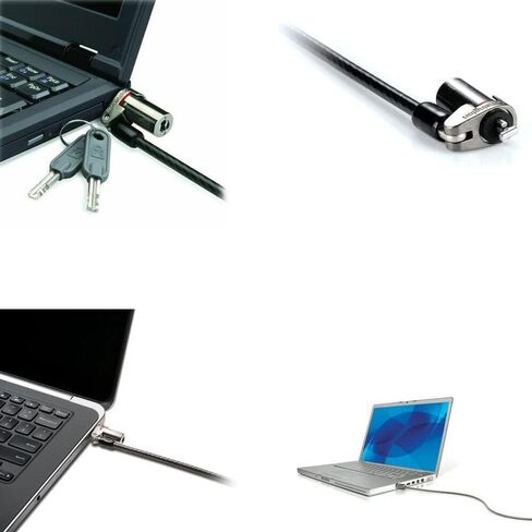 قفل كمبيوتر محمول بمفتاح من كينسينغتون مع رأس قفل دوار نحيف لأجهزة HP وLenovo وAcer وAsus وMSI (K64590US) in Kuwait
