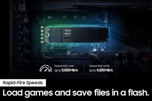SAMSUNG 990 EVO SSD 2TB, PCIe Gen 4x4, Gen 5x2 M.2 2280 NVMe Internal Solid State Drive, Speeds Up to 5,000MB/s, Upgrade Storage for PC Computer, Laptop, MZ-V9E2T0B/AM, Black in Saudi Arabia