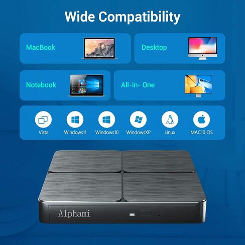 محرك أقراص DVD خارجي Bluray، USB 3.0 وType-C محرك أقراص DVD خارجي محمول ثلاثي الأبعاد Blu-ray مشغل Blu-ray خارجي نحيف متوافق مع نظام التشغيل Windows XP/7/8/10/11 MacOS للكمبيوتر الشخصي والكمبيوتر المحمول وسطح المكتب وMac in Saudi Arabia
