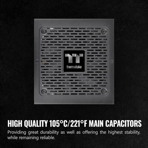 Thermaltake GF1 (2024) مصدر طاقة ATX 850W معياري بالكامل - 80 Plus Gold - فائق الهدوء - صفر دورة في الدقيقة، PS-TPD-0850FNFAGU-P in Kuwait