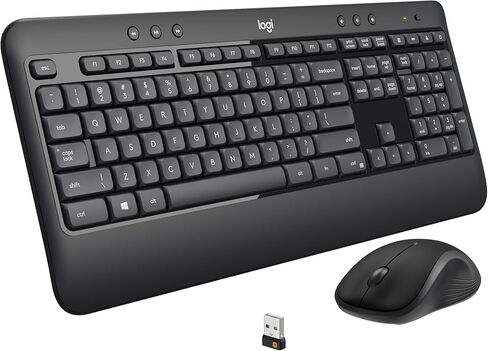 Logitech MK540 Advanced Wireless Keyboard and Mouse Combo for Windows, 2.4 GHz Unifying USB-Receiver, Multimedia Hotkeys, 3-Year Battery Life, for PC, Laptop in Saudi Arabia