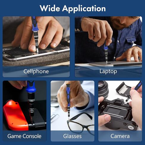 XOOL Precision Screwdriver Set Magnetic, 25 in 1 with 24 Piece Small Screwdriver Set, Mini Pocket Screwdriver kit Magnetic for Computer/Xbox/ PS3/ PS4/ Eyeglass/iphone/Camera/Nintendo/Drone/Watch in Kuwait