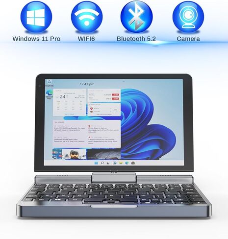 Mini Laptop Windows 11 Pro Computer 12GB LPDDR5 512GB SSD 2 in 1 PC 8 inch Touchscreen UHD Netbook Intel Alder Lake-N100 Processor with USB 3.0 Bluetooth 5.2 WiFi 6 in Kuwait