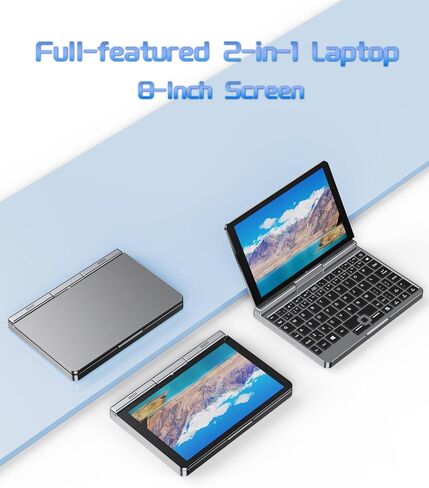 Mini Laptop Windows 11 Pro Computer 12GB LPDDR5 512GB SSD 2 in 1 PC 8 inch Touchscreen UHD Netbook Intel Alder Lake-N100 Processor with USB 3.0 Bluetooth 5.2 WiFi 6 in Kuwait