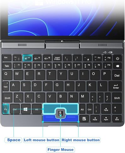 Mini Laptop Windows 11 Pro Computer 12GB LPDDR5 512GB SSD 2 in 1 PC 8 inch Touchscreen UHD Netbook Intel Alder Lake-N100 Processor with USB 3.0 Bluetooth 5.2 WiFi 6 in Kuwait