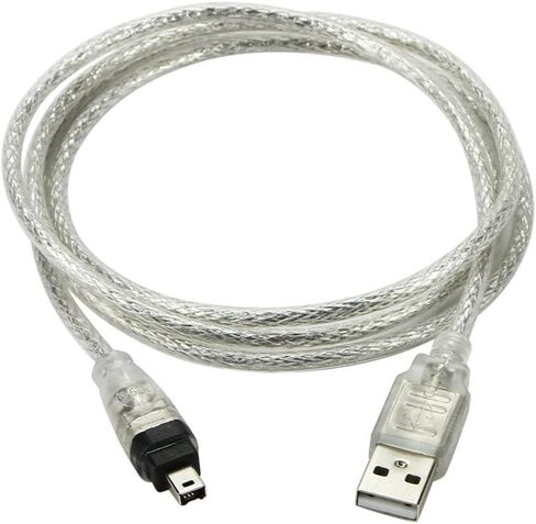 NFHK USB ذكر إلى Firewire IEEE 1394 4Pin ذكر iLink سلك محول كابل ل DCR-TRV75E DV 1 متر USB Firewire كابل in Kuwait
