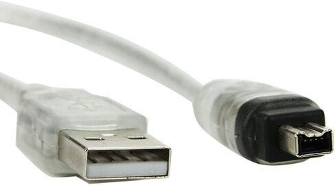 NFHK USB ذكر إلى Firewire IEEE 1394 4Pin ذكر iLink سلك محول كابل ل DCR-TRV75E DV 1 متر USB Firewire كابل in Kuwait