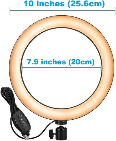 Kiyo pro Webcam Selfie Light Stand,10 Inch Ring Light with Desktop Magnetic Mount Holder Compatible with Razer kiyo, kiyo pro, kiyo X webcams and Any webcams Weight Under 0.5kg/1.1lbs in Saudi Arabia