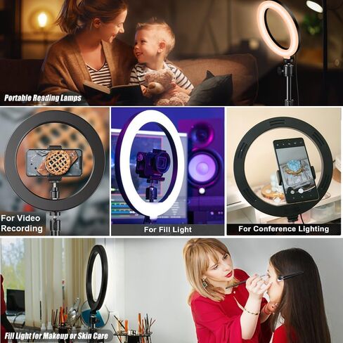 Kiyo pro Webcam Selfie Light Stand,10 Inch Ring Light with Desktop Magnetic Mount Holder Compatible with Razer kiyo, kiyo pro, kiyo X webcams and Any webcams Weight Under 0.5kg/1.1lbs in Saudi Arabia