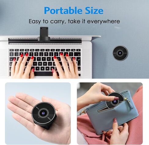 كاميرا ويب EMEET 1080P - كاميرا ويب USB مع ميكروفون وغطاء للخصوصية المادية، ميكروفون لإلغاء الضوضاء، تصحيح تلقائي للضوء، كاميرا ويب C950 فائقة الدقة FHD مع عرض 70 درجة للاجتماعات/الفصول عبر الإنترنت/تكبير/تصغير/يوتيوب in Kuwait
